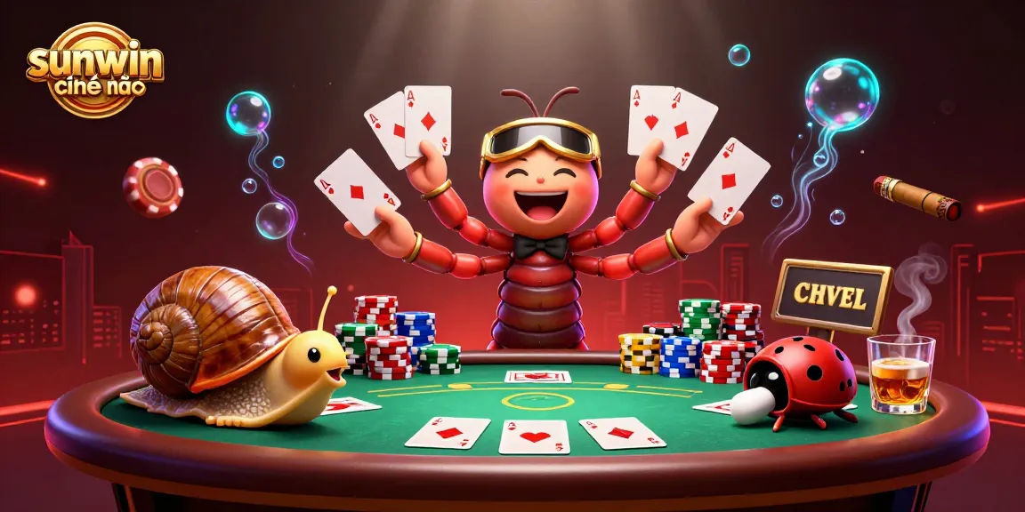 Experience excitement at sunwin chính thức with a vibrant casino scene filled with colorful characters and action.