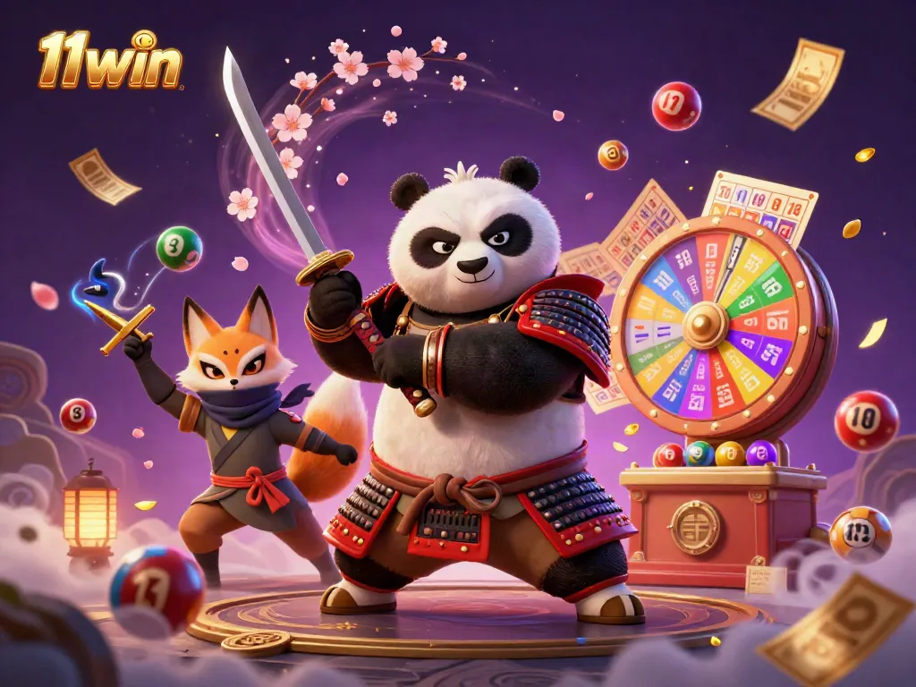 Engage with thrilling lottery gameplay at 11win featuring vibrant characters and dynamic game elements.