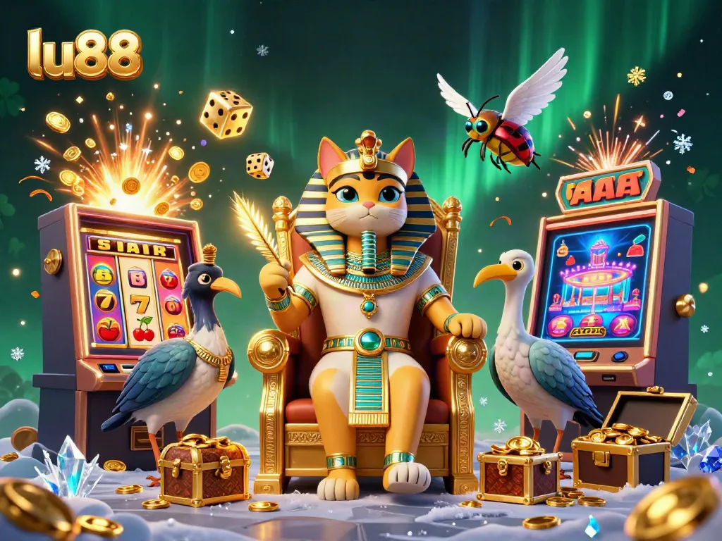 Experience the thrill of winning at lu88 with vibrant characters and exciting casino elements.