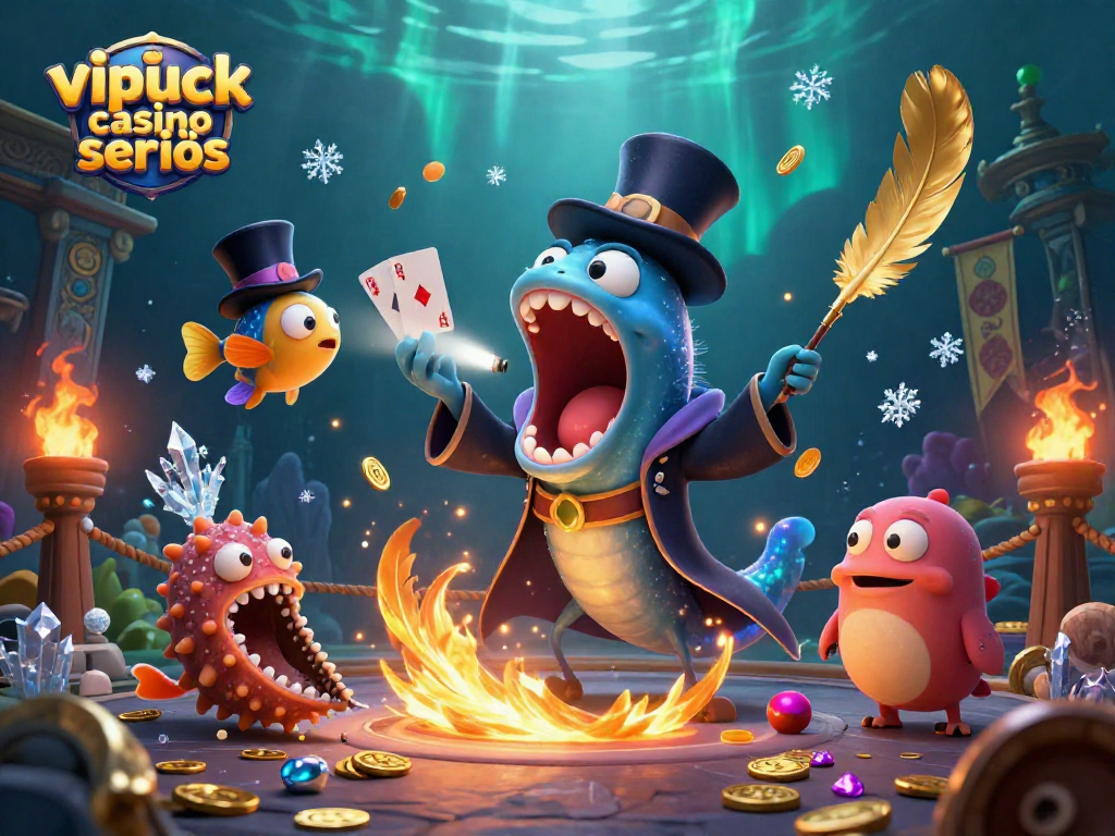 Vipluck Casino seriös: Biolumineszente Meerestiere in einem magischen Glücksspielumfeld.