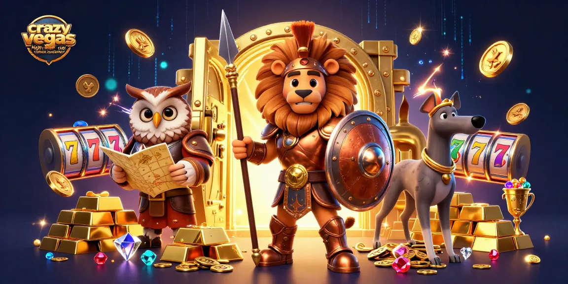 Experience thrilling play at crazyvegas high roller casinos australia with vibrant slot reels, gold treasures, and heroic characters.