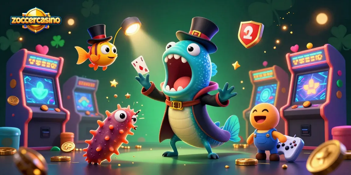 ZoccerCasino features a vibrant scene with a glowing deep-sea eel magician, adding excitement to your gaming experience.